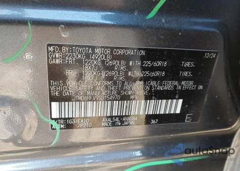 2025 Toyota Rav4 Hybrid Limited from USA, damaged, VIN JTMD6RFV9SD154970